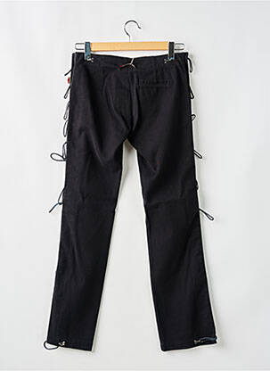 Pantalon slim fermeture zippée sous rabat boutonné noir JEAN PAUL GAULTIER femme