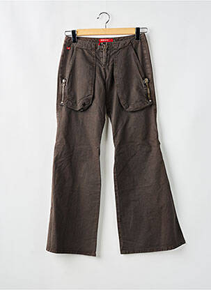 Pantalon droit fermeture zippée sous rabat boutonné gris MISS SIXTY femme