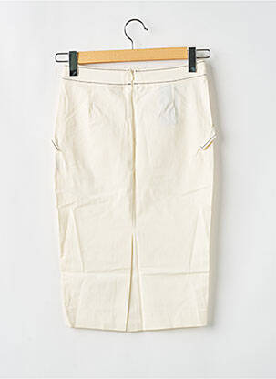 Jupe mi-longue fermeture zippée au dos beige MISS SIXTY femme