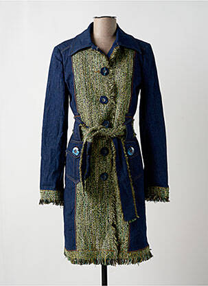 Trench finition intérieure doublée sans capuche bleu DOLCE & GABBANA femme