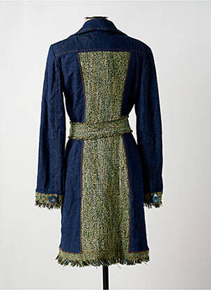 Trench finition intérieure doublée sans capuche bleu DOLCE & GABBANA femme