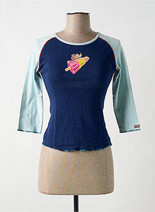 T-shirt manches 3/4 manches 3/4 bleu KILLAH femme