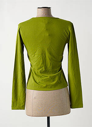 Top coupe cintrée manches longues vert MISS SIXTY femme