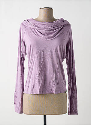 Top tissage jersey manches longues violet KILLAH femme