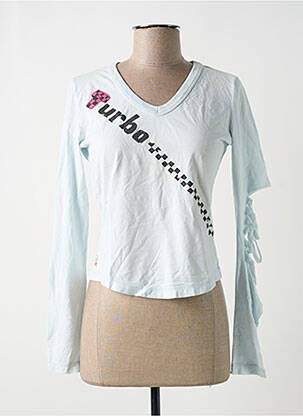 T-shirt manches longues manches longues bleu REPLAY femme