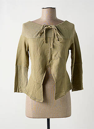 Sweat-shirt tissage jersey manches 3/4 vert DIESEL femme
