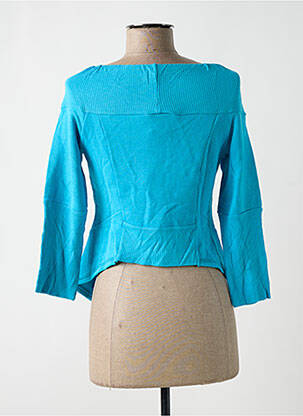 Sweat-shirt tissage jersey manches 3/4 bleu DIESEL femme
