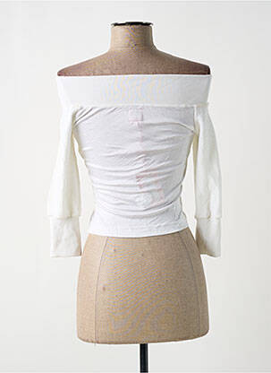 Top coupe cintrée manches 3/4 blanc MISS SIXTY femme