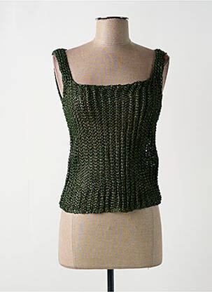 Top col carré sans manche vert MISS SIXTY femme
