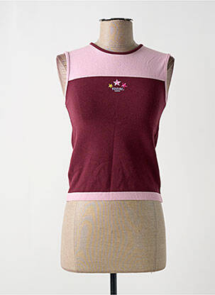 Pull col rond sans manche rouge KILLAH femme