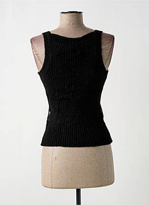 Pull resserrée sur le bas sans manche noir KILLAH femme