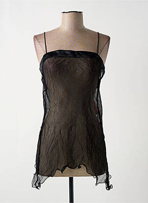 Top tissage crêpe fines bretelles noir KILLAH femme