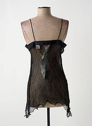 Top tissage crêpe fines bretelles noir KILLAH femme