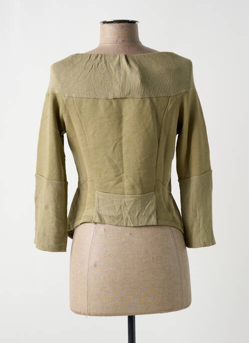Sweat-shirt tissage jersey manches 3/4 vert DIESEL femme