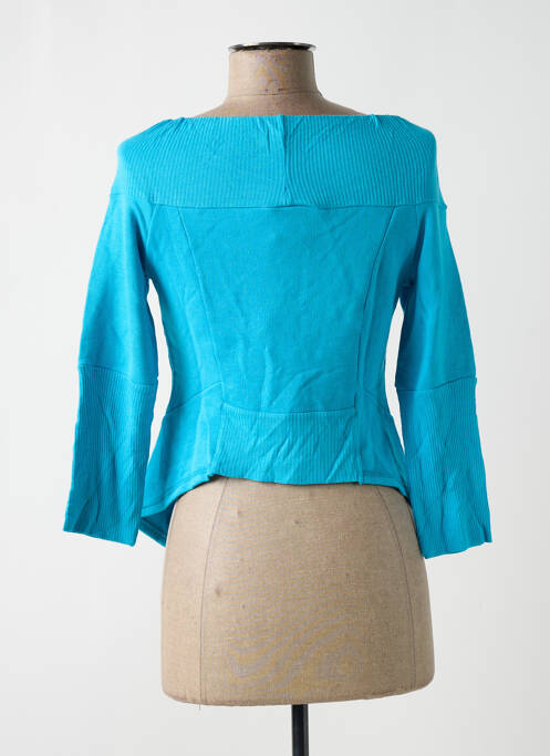 Sweat-shirt tissage jersey manches 3/4 bleu DIESEL femme