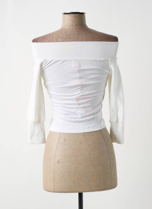 Top coupe cintrée manches 3/4 blanc MISS SIXTY femme