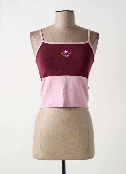 Pull coupe cintrée fines bretelles rose KILLAH femme