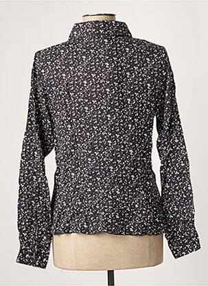 Chemisier coupe cintrée manches longues noir LA FEE MARABOUTEE femme