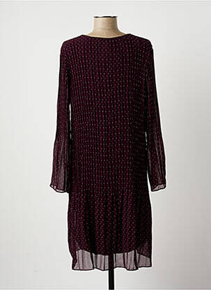Robe mi-longue coupe fluide manches longues violet LA FEE MARABOUTEE femme
