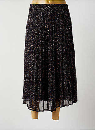 Jupe longue imprimé fantaisie noir LA FEE MARABOUTEE femme