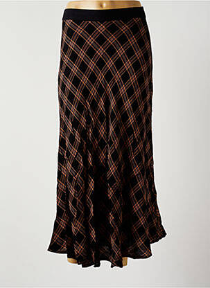 Jupe longue taille haute marron LA FEE MARABOUTEE femme
