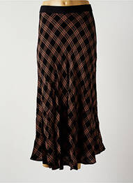 Jupe longue taille haute marron LA FEE MARABOUTEE femme