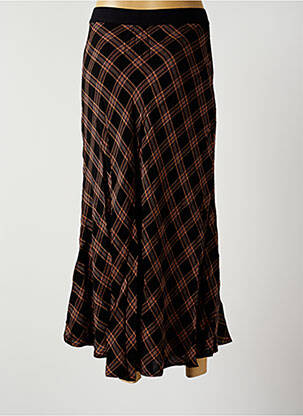Jupe longue taille haute marron LA FEE MARABOUTEE femme