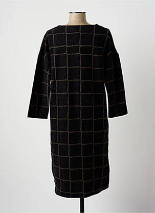 Robe mi-longue manches 3/4 manches 3/4 noir LA FEE MARABOUTEE femme