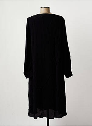 Robe mi-longue manches 3/4 manches 3/4 noir LA FEE MARABOUTEE femme