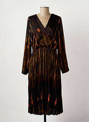 Robe mi-longue manches longues manches longues noir LA FEE MARABOUTEE femme