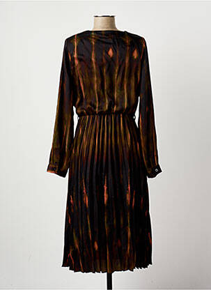 Robe mi-longue manches longues manches longues noir LA FEE MARABOUTEE femme