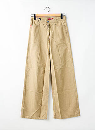 Pantalon flare taille haute taille haute beige KILLAH femme