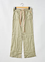 Pantalon droit tissage crêpe taille normale vert KILLAH femme