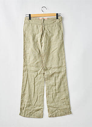 Pantalon droit tissage crêpe taille normale vert KILLAH femme