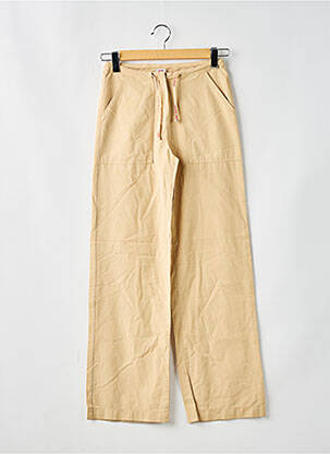 Pantalon droit tissage popeline taille haute beige MISS SIXTY femme