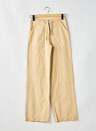 Pantalon droit tissage popeline taille haute beige MISS SIXTY femme