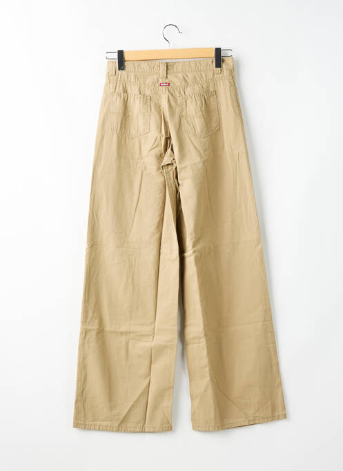 Pantalon flare taille haute taille haute beige KILLAH femme