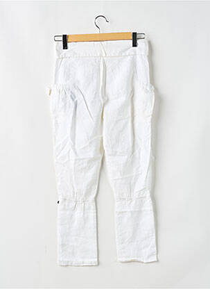Pantalon 7/8 fermeture zippée sous rabat boutonné taille normale blanc KILLAH femme