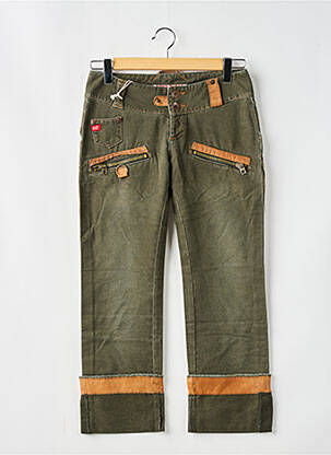 Jeans coupe droite stretch taille basse vert MISS SIXTY femme