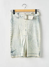 Jupe mi-longue taille à pinces bleu MISS SIXTY femme