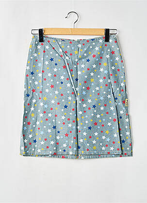 Jupe mi-longue taille à pinces bleu KILLAH femme