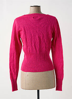 Pull col v manches longues rose KILLAH femme