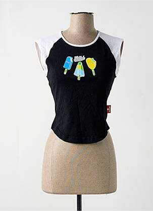 T-shirt sérigraphie floquée manches courtes noir KILLAH femme