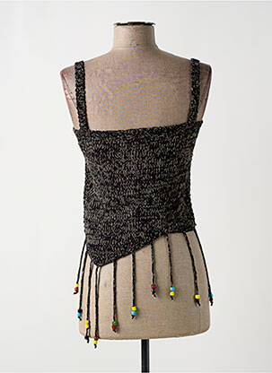Pull tissage chiné fines bretelles noir MISS SIXTY femme