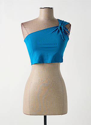 Top tissage jersey sans manche bleu MISS SIXTY femme
