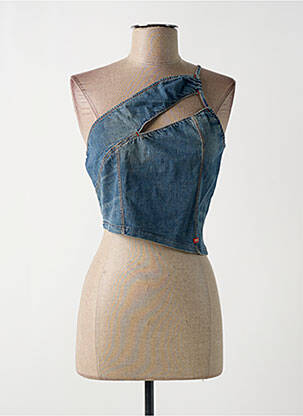 Top coupe cintrée fines bretelles bleu MISS SIXTY femme