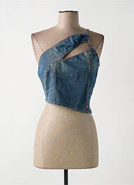 Top coupe cintrée fines bretelles bleu MISS SIXTY femme