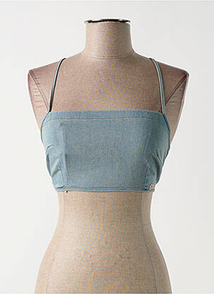Top col carré fines bretelles bleu MISS SIXTY femme