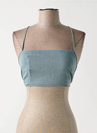 Top col carré fines bretelles bleu MISS SIXTY femme