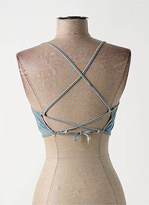 Top col carré fines bretelles bleu MISS SIXTY femme